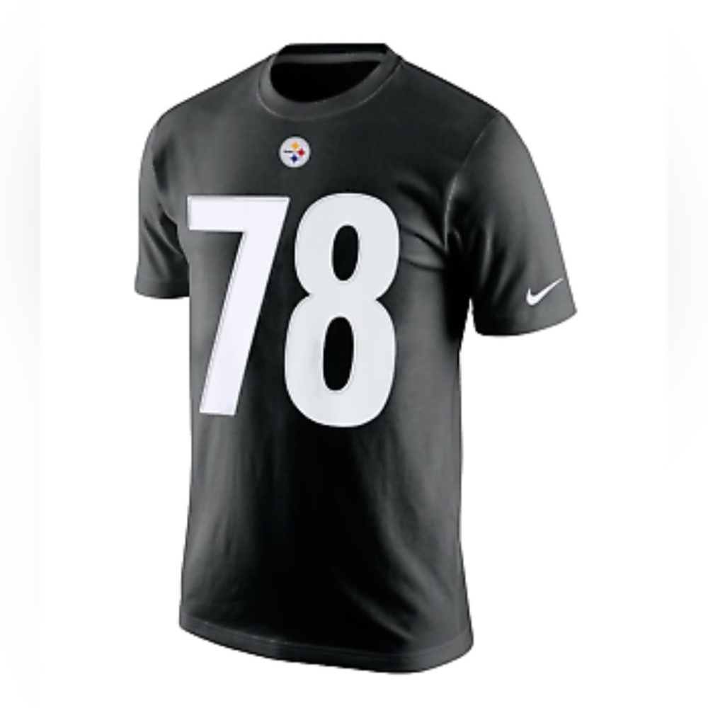 Nike Athletic Fit Alejandro Villanueva #78 Black Tee Size L NWT